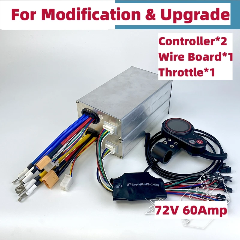 18 Mosfets 72V 60A Controller Display Accelerator for Dual Motors 4000W Electric Scooter Meter Instrumentation