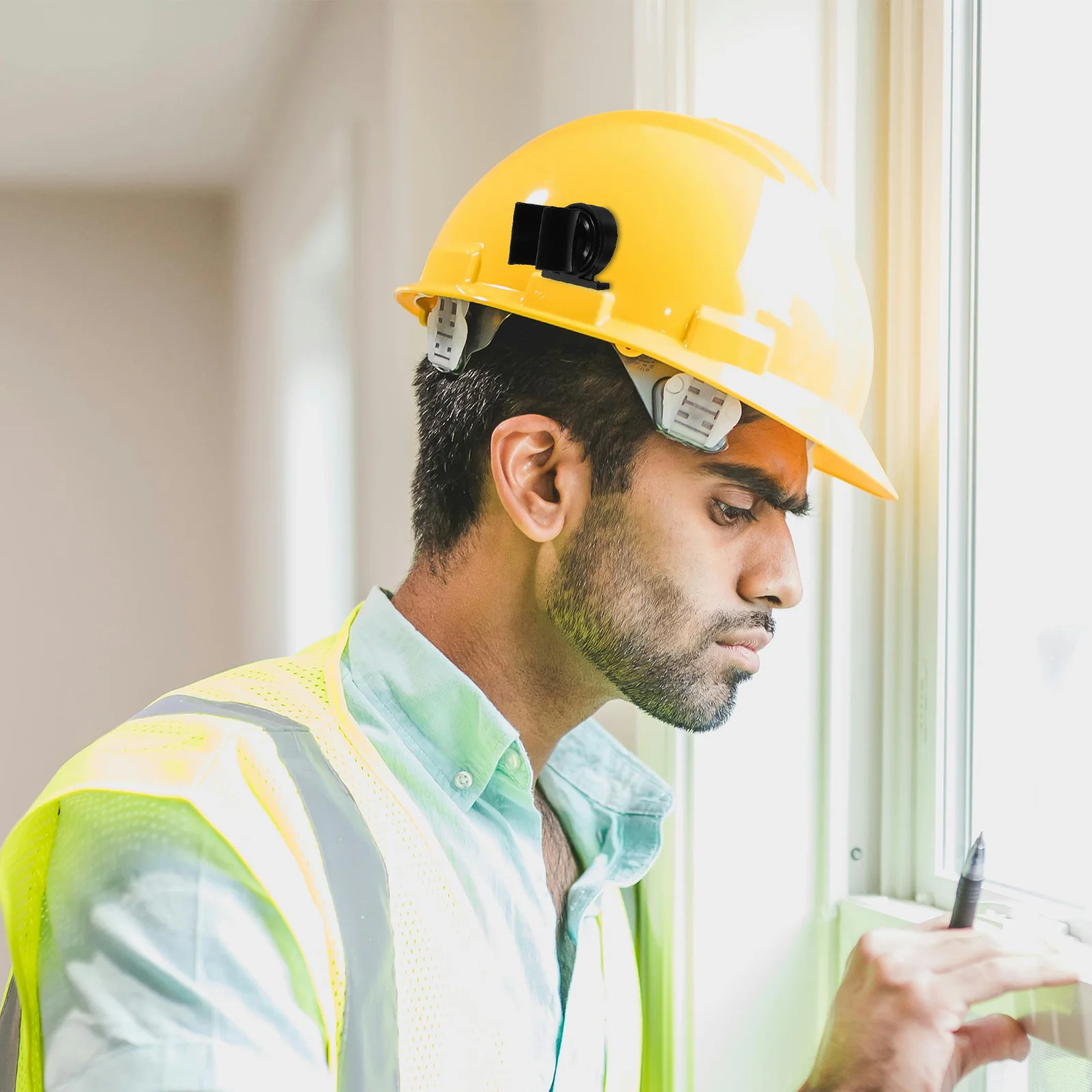 Staffa per faro Clip per elmetto protettivo Supporto per torcia antiscivolo Supporto per torcia leggero Angolo regolabile Lavoro all'aperto