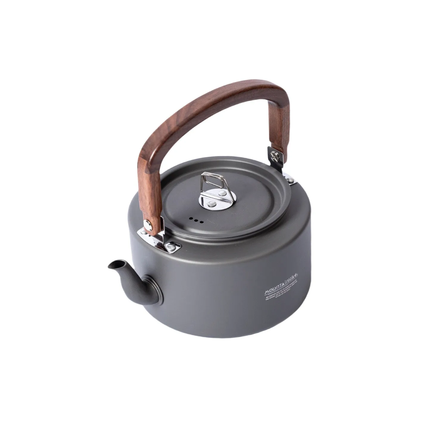 

Mountainhiker Outdoor Camping Tea Kettle Portable Kettle Aluminum Alloy Construction Wooden Handle Hiking Durable Cookware