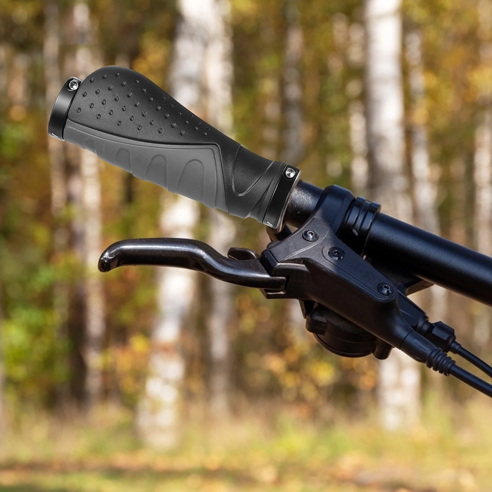 

Aluminum Alloy Bicycle H Grips Durable Non Skid Comfortable Mountain Bike Folding Road Bike Ergonomic Practical Gift