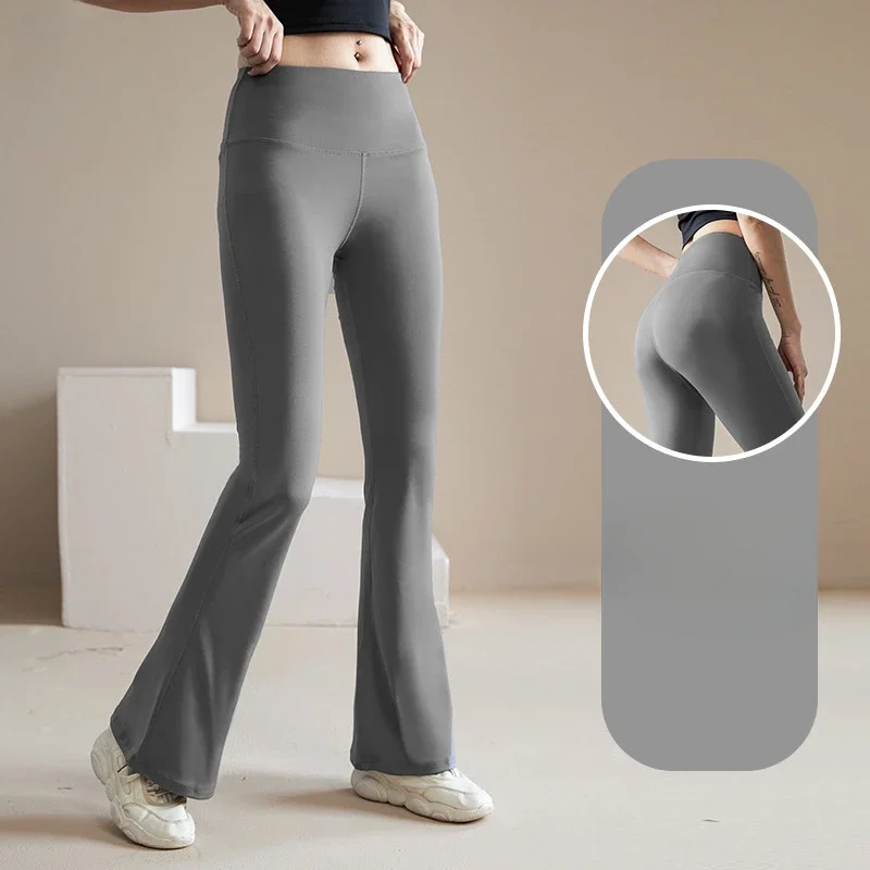 Women Yoga Leggings Bell-bottoms Seamless Push Up Dance High Waist Tights Sport Pants Gym Running Breathable Fitness Leggings