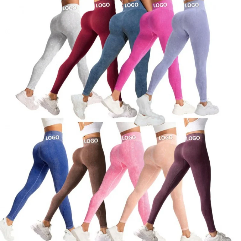 

Sexy Washed Matte Seamless Yoga Pants High Elastic Tight Pants Gym Fitness Pants Outdoor Sports Long Pants For Women Leggings