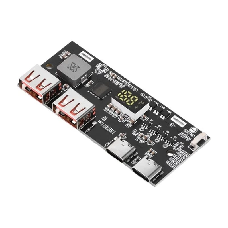 X12A-QC4.0 PD3.0 Full Agreement 22.5W Fast Charging Motherboard Mobile Power Module DIY Lithium Iron Digital Display Charger