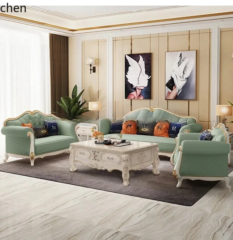 a1 leather sofa single double triple combination simple modern light luxury villa living room furniture