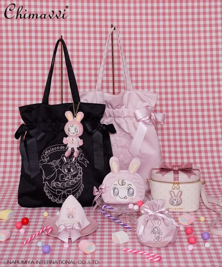 

Japanese Style One Shoulder Bag 2025 New Cute Girls Handbags Casual Handbag Sweet Elegant Bundle Mouth Cosmetic Bags Women