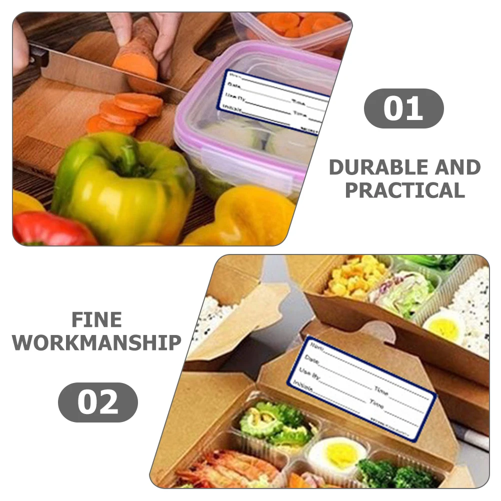

Removable Freezer Labels Date Stickers Refrigerator Food Storage Writable Large Sticky Paper Content Tracking Grocery