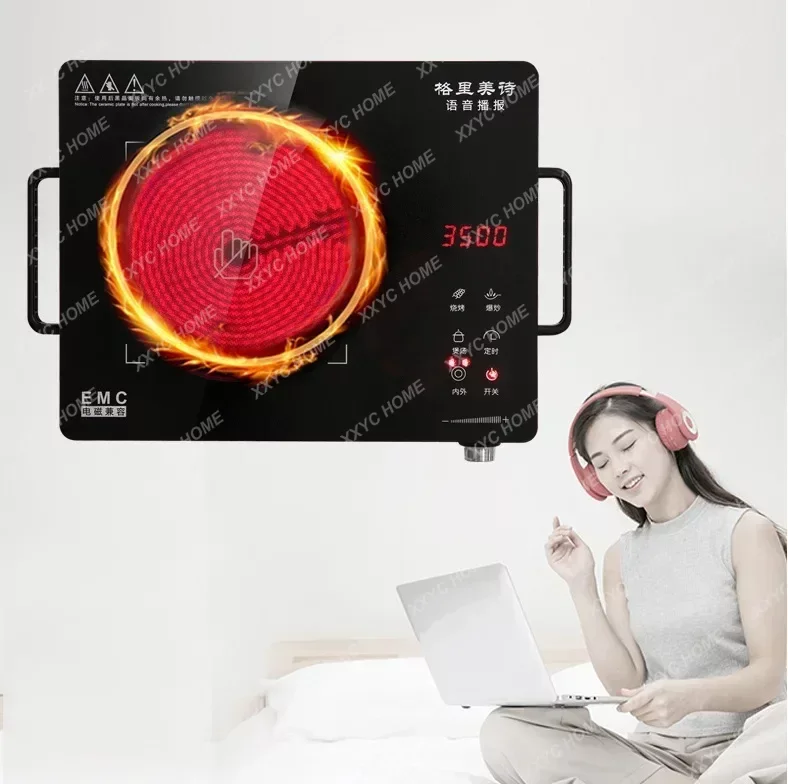 2600/3000/3500W power Super mute electric ceramic stove double infrared electromagnetic oven electric ceramic heater Digital