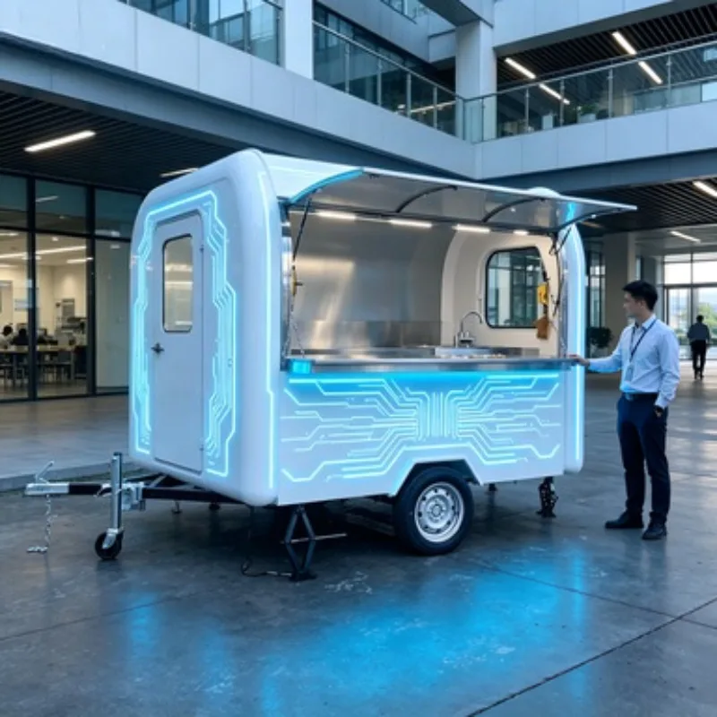 New Arrival Electric Mobile Food Kiosk Coffee Stall Concession Trailer Full Kitchen with CE BV ISO Certification