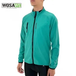 WOSAWE Reflective Cycling Jacket Men MTB Bike Bicycle Jacket Windproof Waterproof Sports Running Windbreaker Jackets