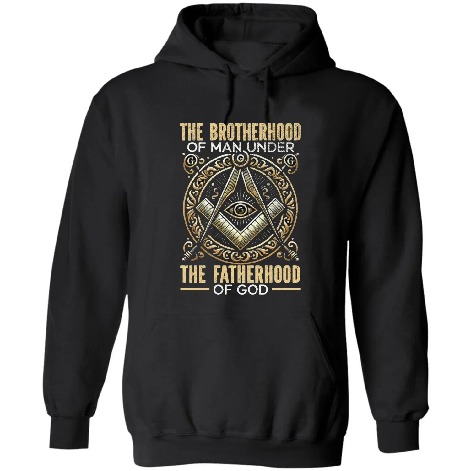 Freemason Square & Compasses Symbol Master Mason Masonic Member Pullover Hoodie 100% Cotton Comfortable Casual Mens Sweatshirts