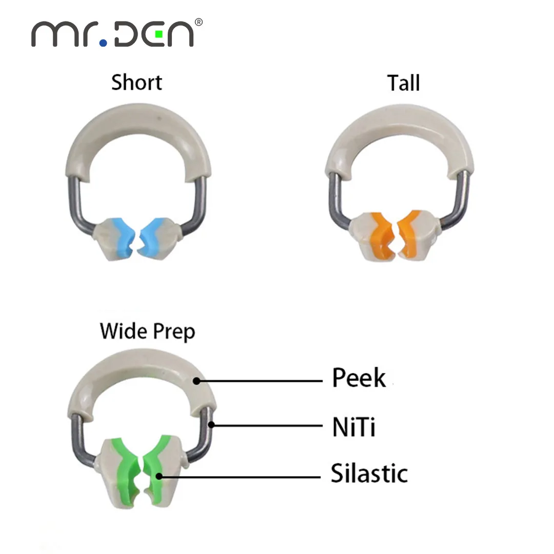 MR DEN Dental Nickel Titanium Clamp Ring 3D Matrix Retainer Silicone Head Tofflemire Matrix Ring Holder