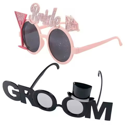 Bride &amp; Groom Funny Groom Glasses Bride Glasses Bachelor Party Eyeglasses Photo Props Wedding party Decoration wedding supplies