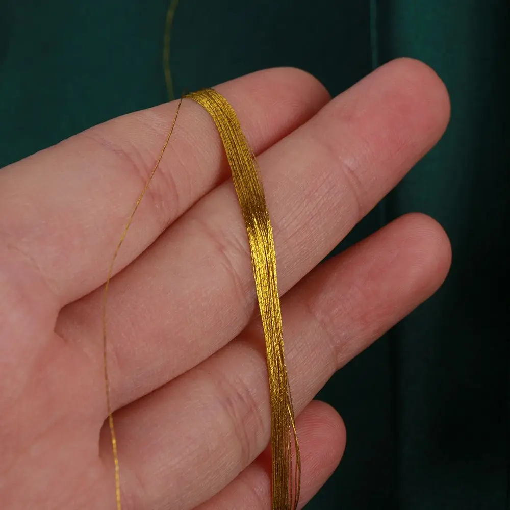 100 metres Spool DIY Handmade Embroidery Thread Sewing Machine gold wire Cross Stitch