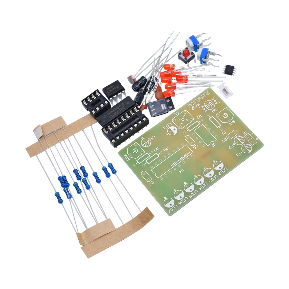 Light control flow lamp DIY kit electronic skills pieces CD4017 light control lamp electronic production student training topic