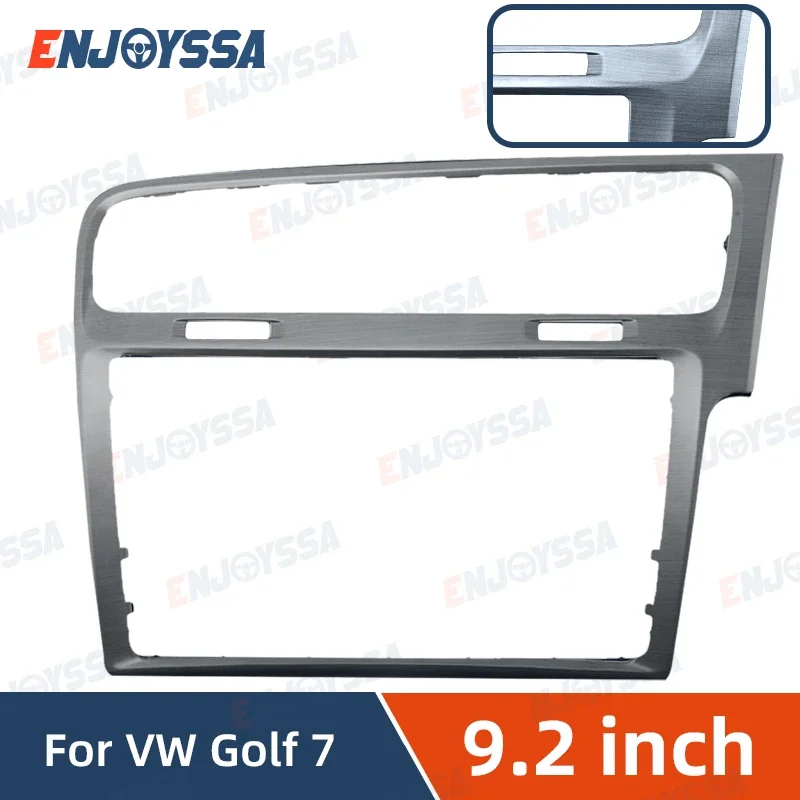 إطار راديو محرك اليد اليمنى RHD للجولف 7 Mk7 MIB Trim Fascia 8 "9.2" إطار شاشة بيانو أسود رمادي نحى رمادي