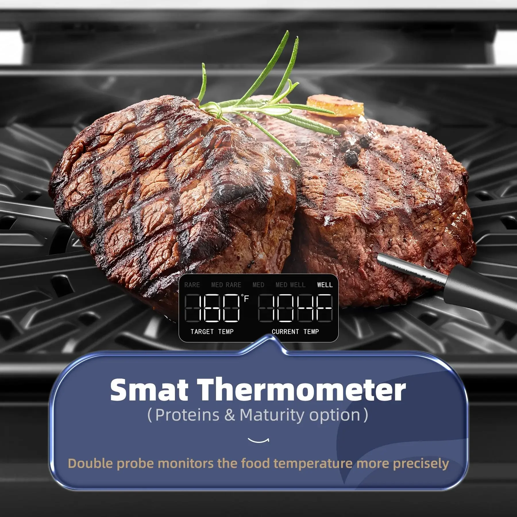 Kitchen Appliances Home Smart 10l 7 In 1 Oil Free Fryer Observation Window Power Xl Air Flyer Fryer Grill Electric Digital