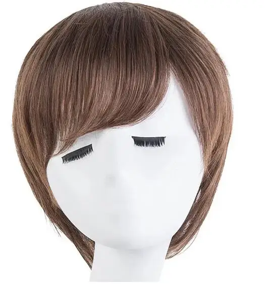 Wig Cosplay rambut palsu pria, sintetis tahan panas serat pendek bergelombang rambut pirang hitam/coklat/merah anggur/coklat muda