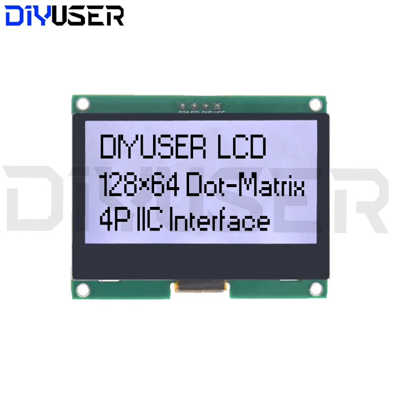 12864 Lcd 4P Iic Interface 12864-59N, Lcd Module, Cog, Met Chinese Lettertype, 128X64 Dot Matrix Scherm Voor Arduino