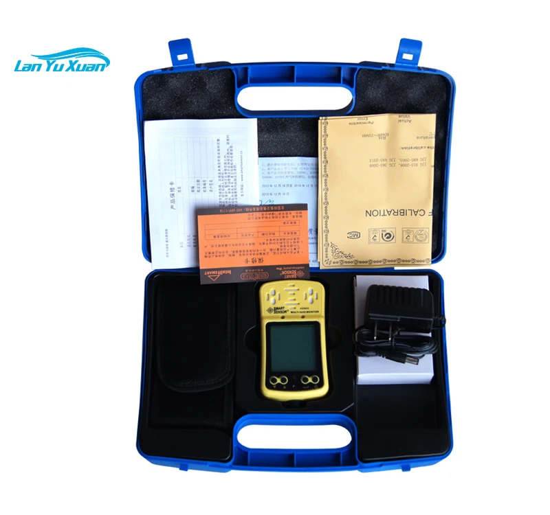 Analizador de Gas 4 en 1 AS8900, O2 H2S CO, Detector de Gas Combustible/LEL Multi