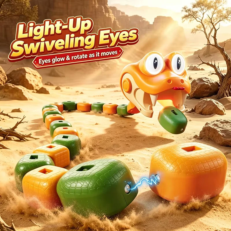 New Snake Remote Control Car Toy Simulation Animal Magnetic Car Parent Child Interactive Fun Puzzle Competition Bumper Car