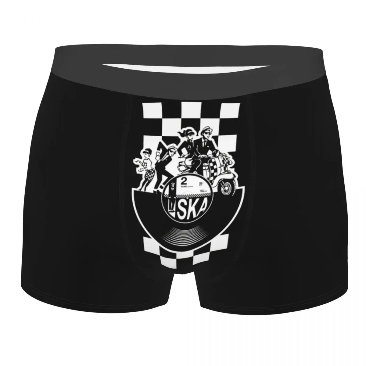 

Музыкальное нижнее белье в стиле ретро SKA на заказ, мужские эластичные трусы-боксеры, шорты, мягкие трусы для мужчин