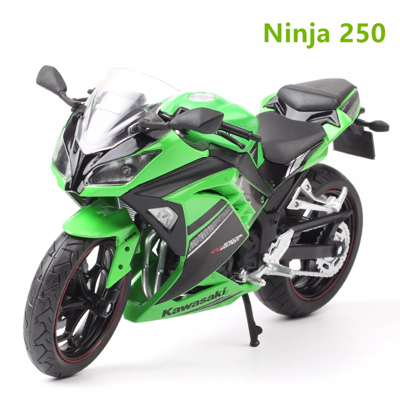 1/12 Kawasaki Ninja 250 Racing Cross-country Motorcycle Model Simulation Metal Street Motorcycle Model Collection Kids Toy Gifts