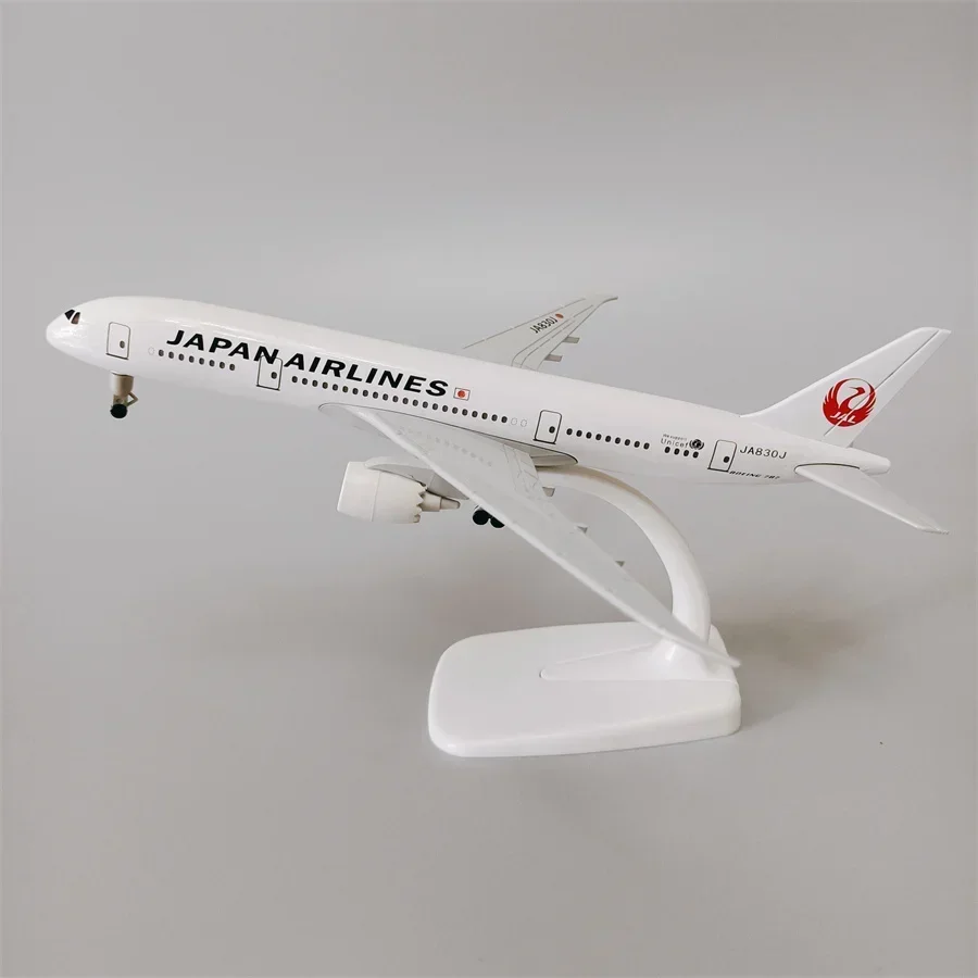 Air Japan Airlines Boeing 787 B787 Air Plane Model Aircraft, liga metálica, Diecast Aircraft com Rodas, 19cm