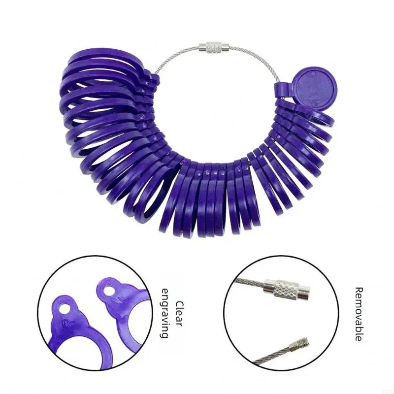  Jewelry Sizing Measurement Device Vintage Design 5 Color Plastic Construction