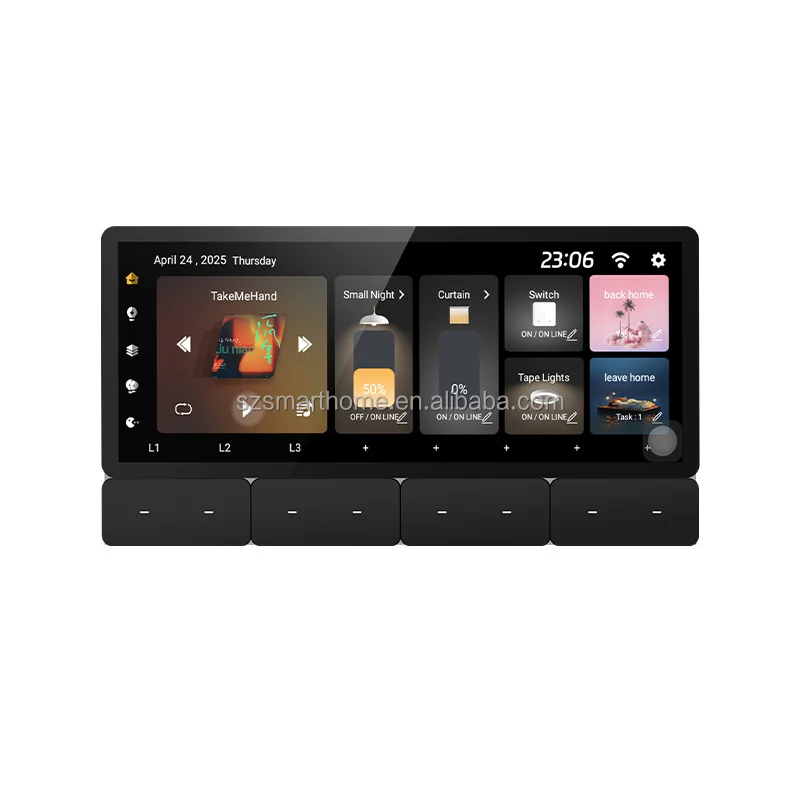 

hit productTuya 6.2 Inch Smart Control Panel Zigbee Gateway EU UK Infrared Remote Control Android Operation Body Sensor for Smar