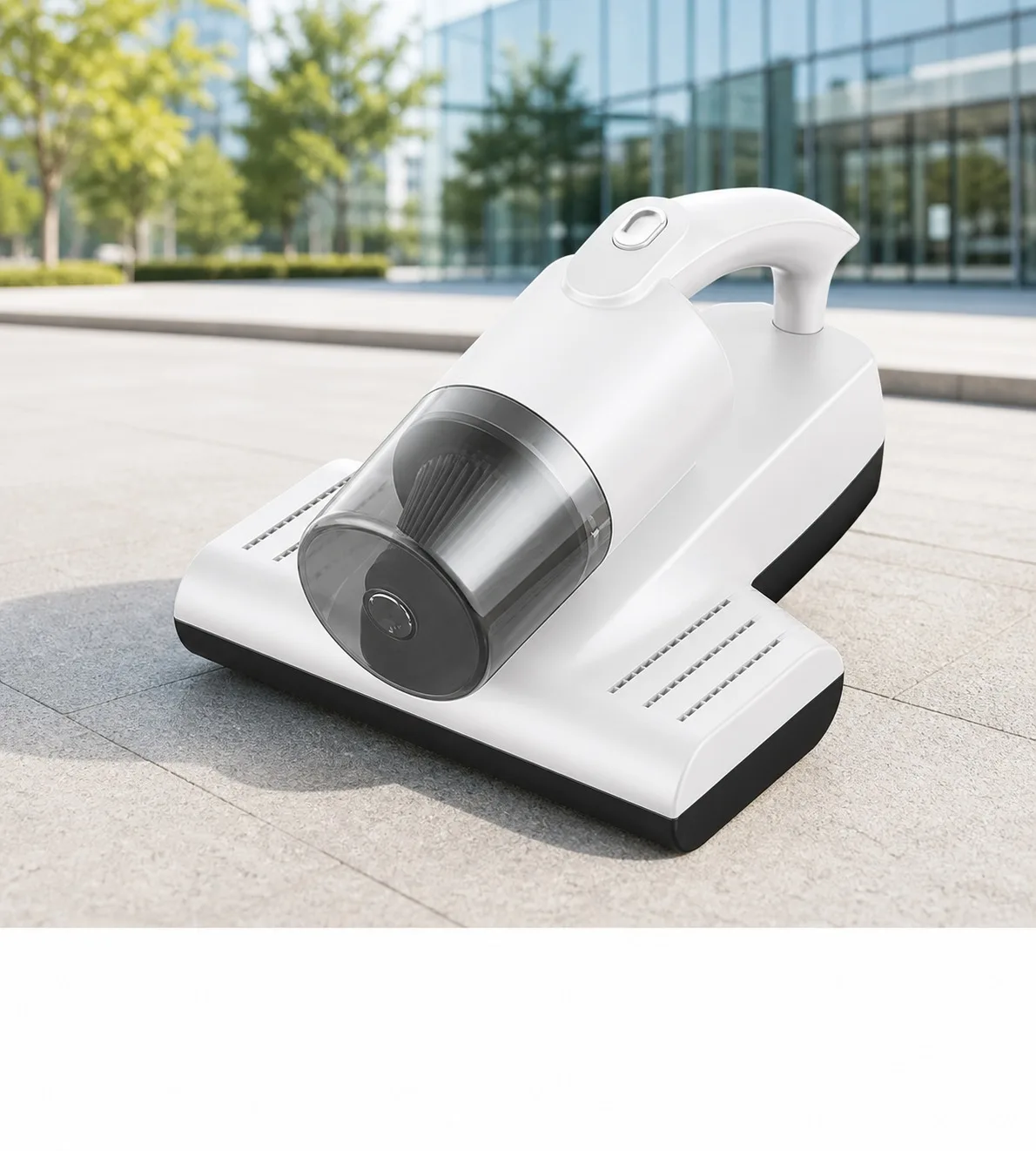 White Cordless Dust Mite Killer UV Sterilization Strong Suction Cleaning Device for Home Bed Sofa Mattress