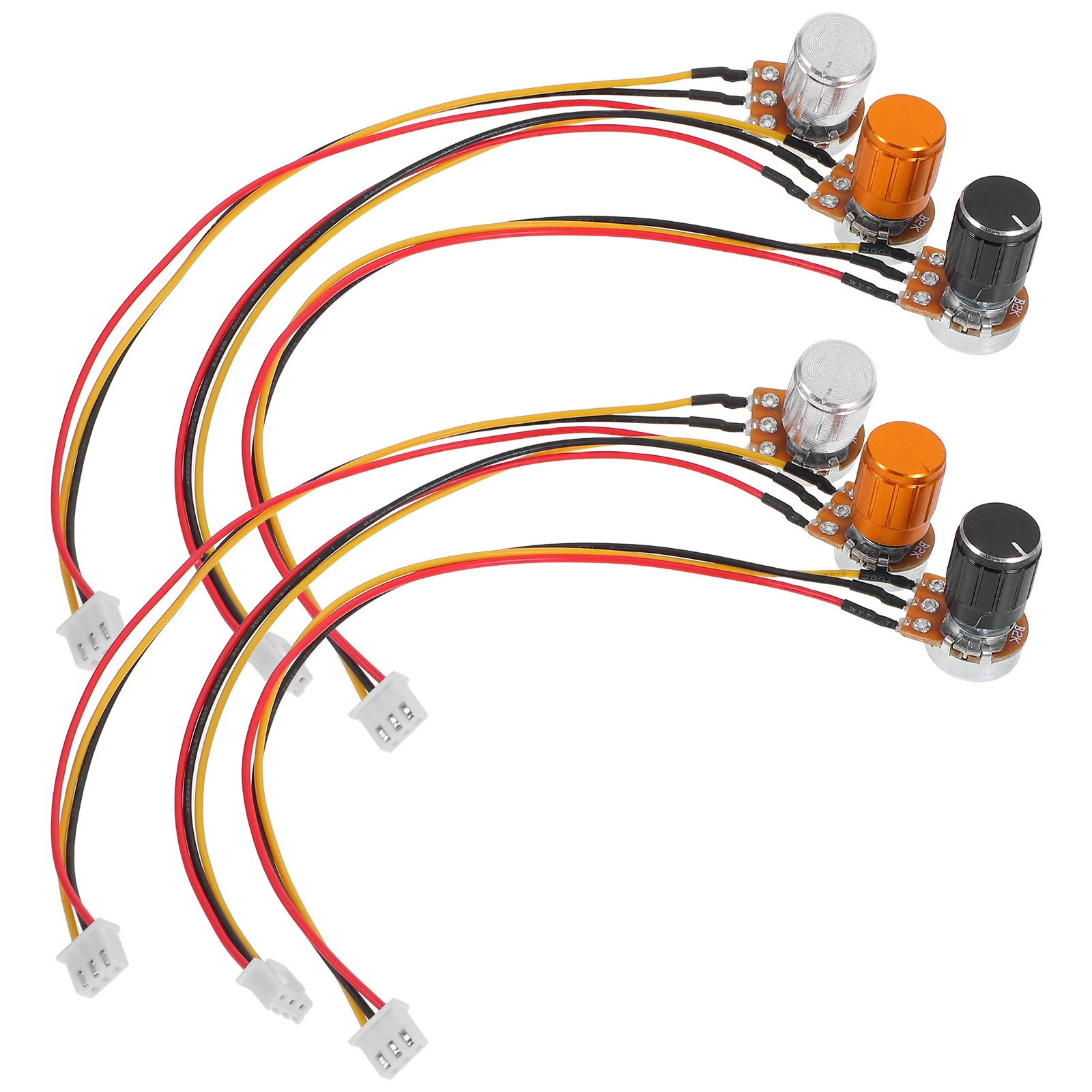 

3 set Knob Potentiometer WH148 20CM Wire Precision Adjustment Durable Material Rotary Encoder Conductive Wire Signal Cable