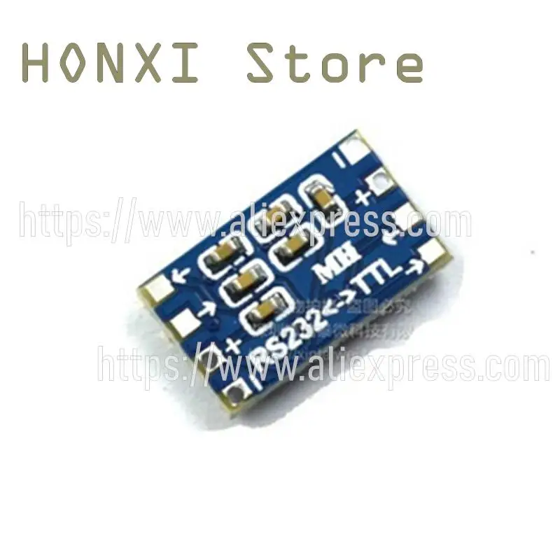 A Placa Mini Conversão Nível, MAX232 MAX3232 TTL, Módulo de Conversão Serial, 2pcs