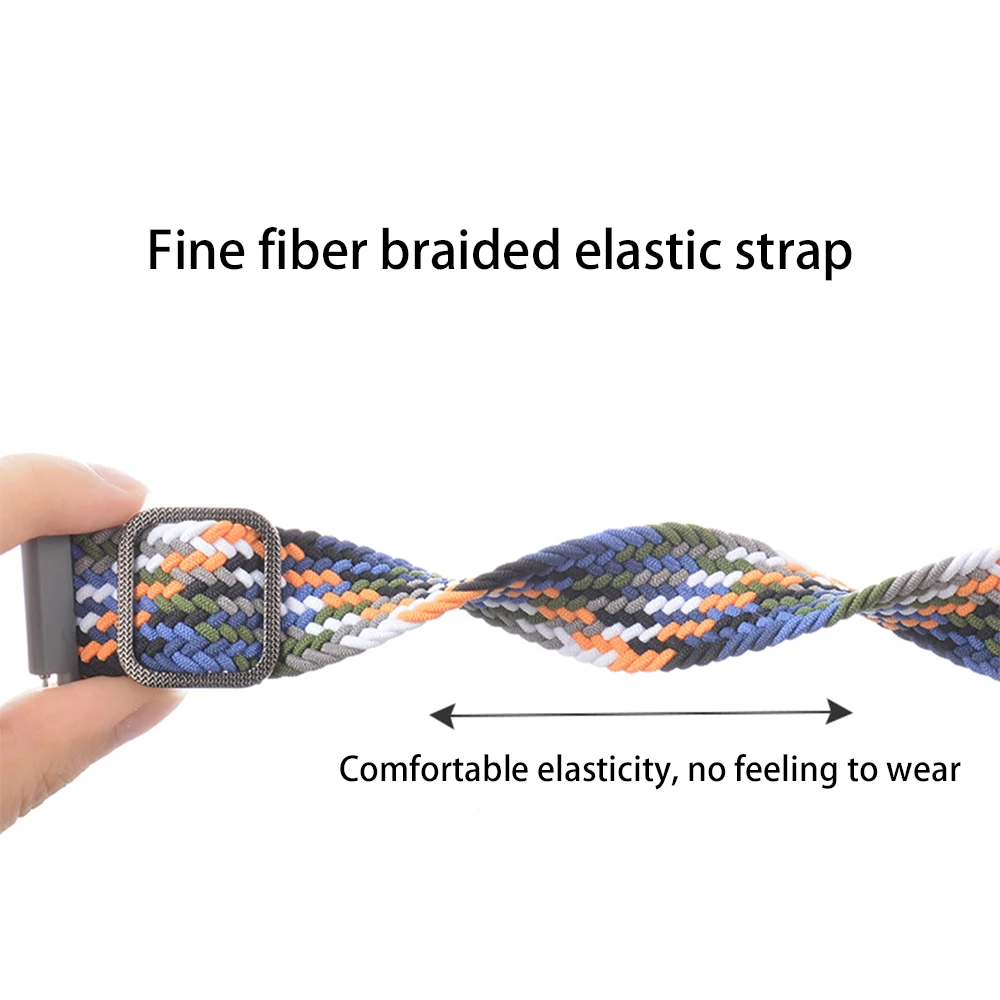 Adjustable Fiber Braided Strap For Huami Amazfit GTS 2 Mini 2E/GTR 42MM Solo Loop Nylon Belt For Amazfit Bip S U Pro Lite Correa