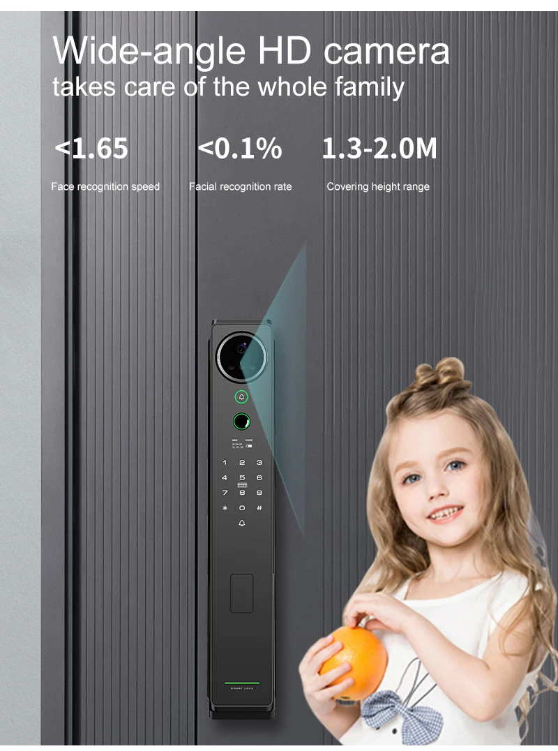 STLF Tuya Face Recognition Video Intercom Smart Door Lock Palmar Vein Fingerprint Vein Ic Card Wifi App Combination Smart Lock