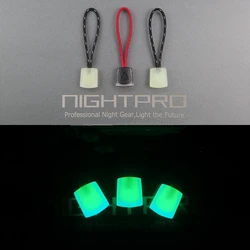 Two-tone Luminous Zipper Pull Ultra-Bright Glow in The Dark Night Anti-lost Ends Tent Lock Zips for Coats Jackets Bag Rucksacks