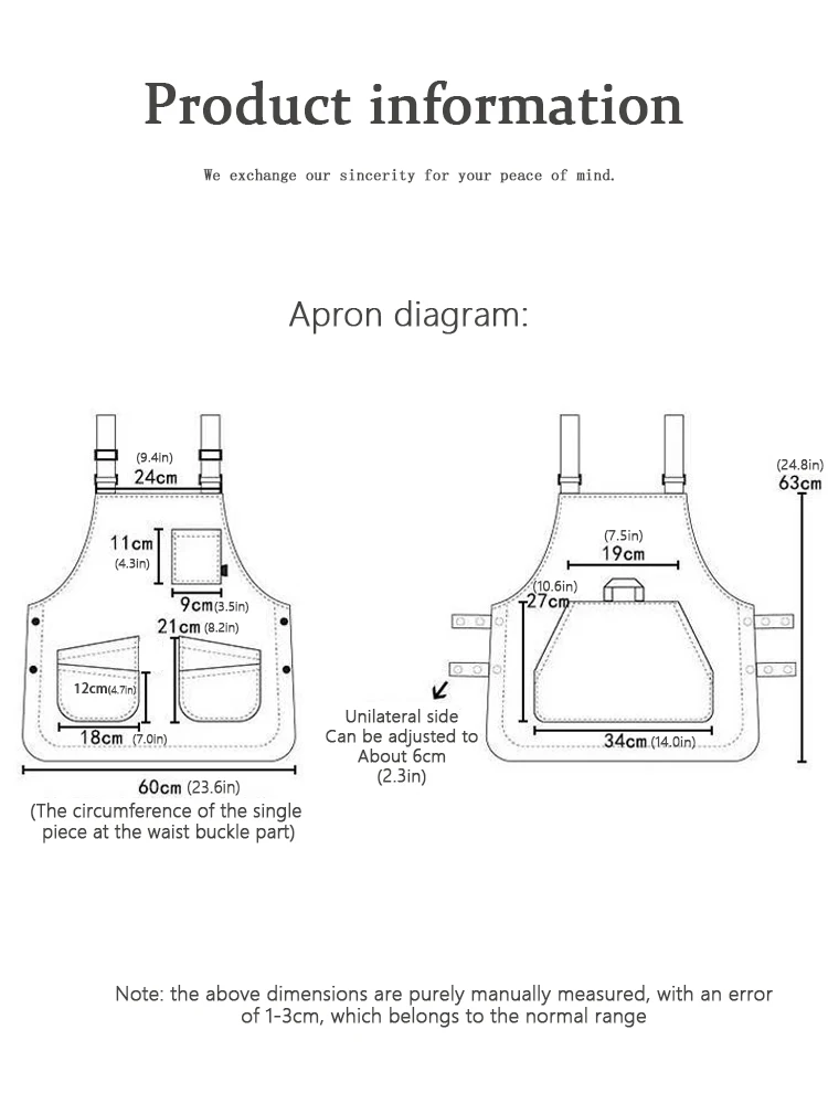 Waterproof Professional Two-Shoulder Work Apron - Multi-Pocket Water-Repellent Design for Bakery Food Service & Milk Tea Shop