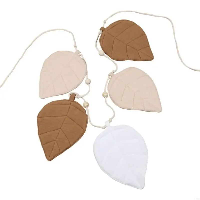 

F19F Lovely Leaf Designs детское гирлянды флаг хлопкового овсянки для декора для детского душа и реквизита для новорожденных