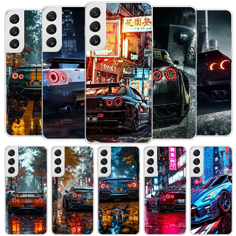 Japan JDM Sports Car GTR Cover Phone Case For Samsung Galaxy S24 Ultra S23 S22 S21 S20 FE S10 Plus S10E S9 S8 + Soft Fundas Shel