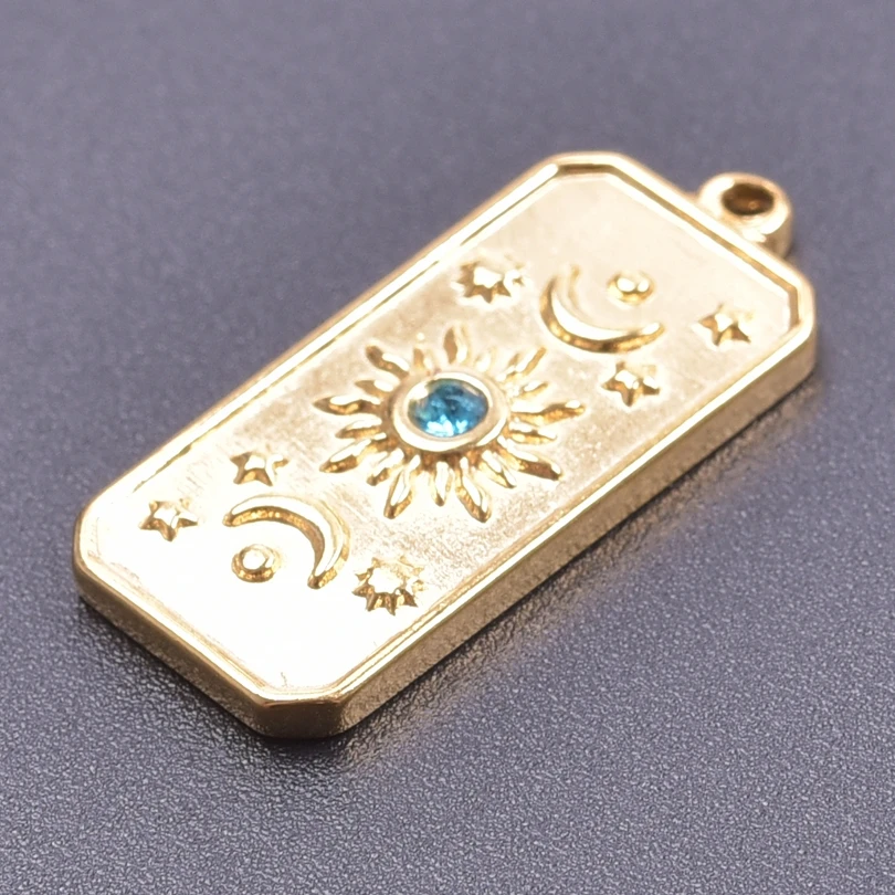 Gold Plated Star Moon Evil Eye Charms Set