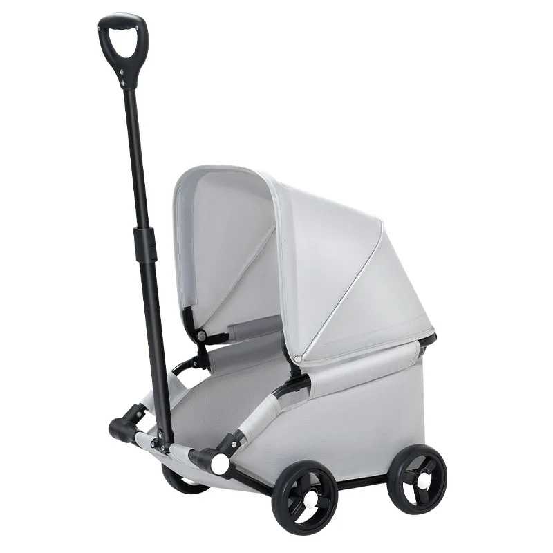 

Small dog dog pet cart out trolley cart folding dog walking Teddy Fadou light travel cross-border