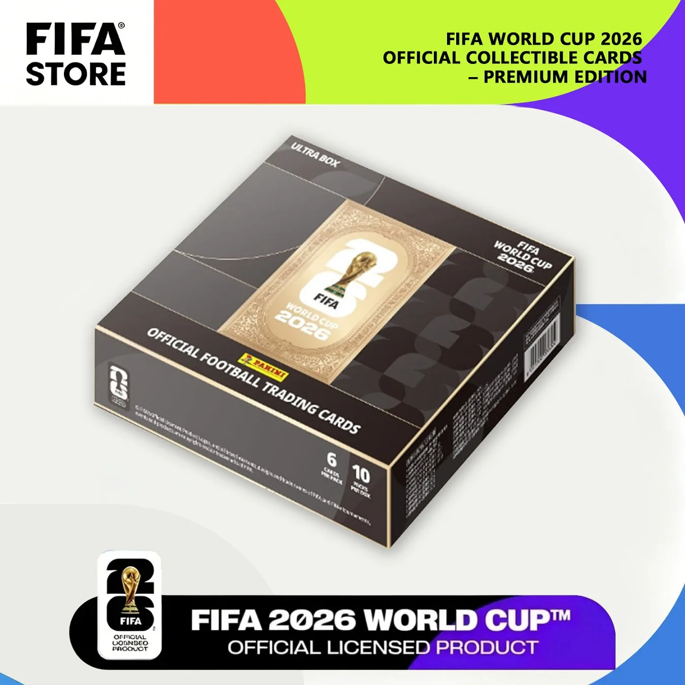PANINI × KAYOU Tarjetas Oficiales de la Copa Mundial FIFA 2026, Tarjetas Coleccionables de Fútbol, Colección Infinita, Artículos de Colección para Fanáticos, Paquetes de 1/3/5 Unidades