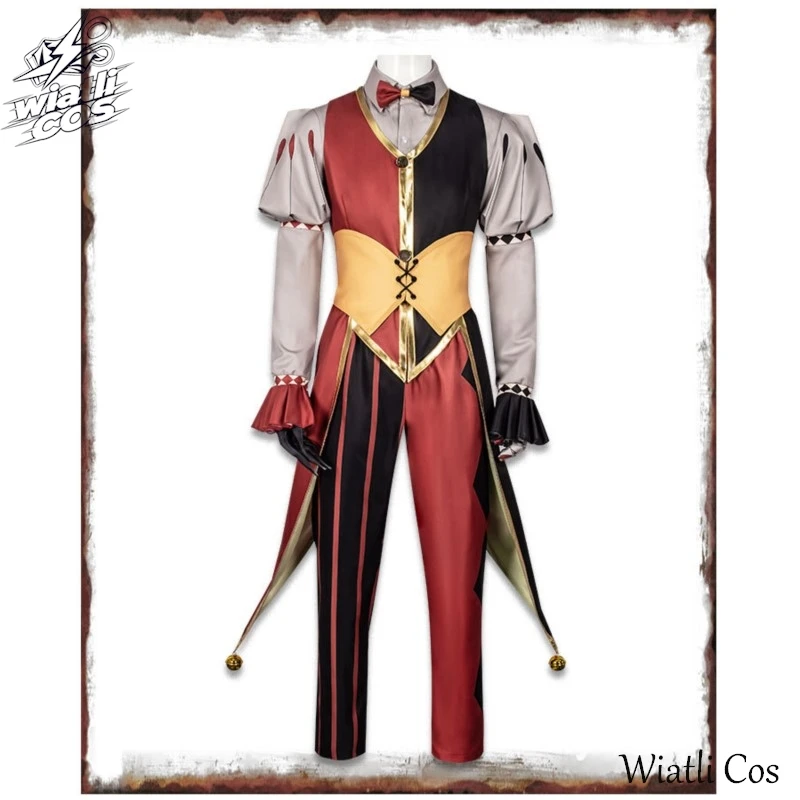 Puppet Kingdom Jestyn Clown Cosplay Costume Halloween Game Character Cosplay Outfit Adult Men Halloween Roleplay