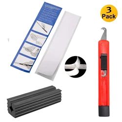 3-piece/set golf club grip repair kit, rubber clip, 13 pieces of double-sided tape, hook and knife golf grip replacement kit