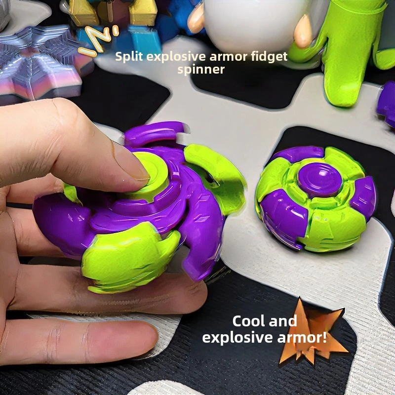 Luminous radish fingertip gyro decompression toy explosive armor Cool creative deformation rotating Vibrato Hot Wheels