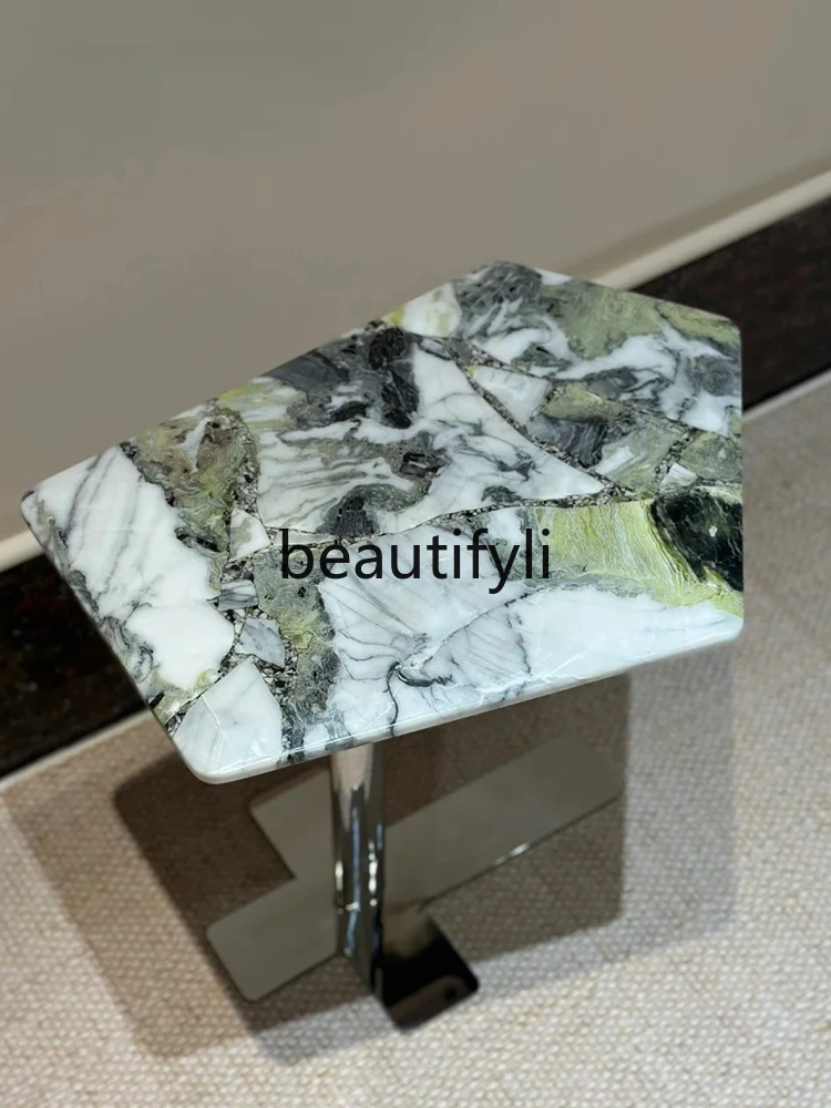 Italian light luxury minimalist natural marble edge a few special-shaped high-end sense square corner a few simple