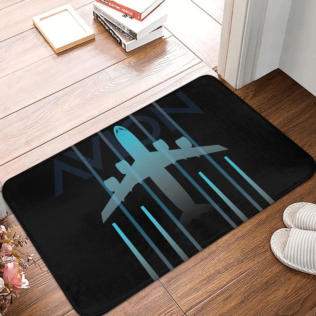 Non-slip Doormat Bath Mat Avion Plane Design Balcony Carpet Welcome Rug Home Decor