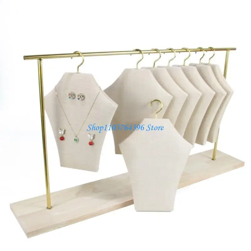 

Jewelry and Clothing Hanger Stand Space Saving Designs Sturdy Metal Organizers Portable for Accessories and Garments