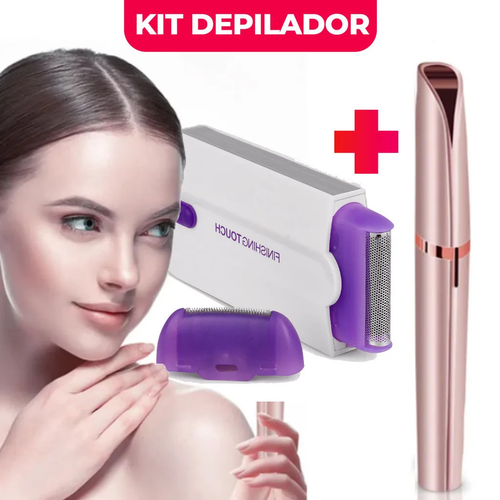Kit 2 em 1 Lápis de Sobrancelha e Depilador Recarregável Sem Fio Preciso para Maquiagem Profissional