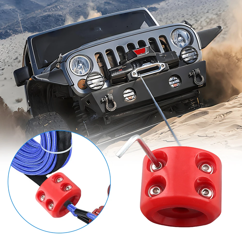 Rubber Winch Stopper Prevent Pulling Bounce and Abrasion Winch Cable Line Saver Protects Towing Hook Cable Protector Rubber Plug