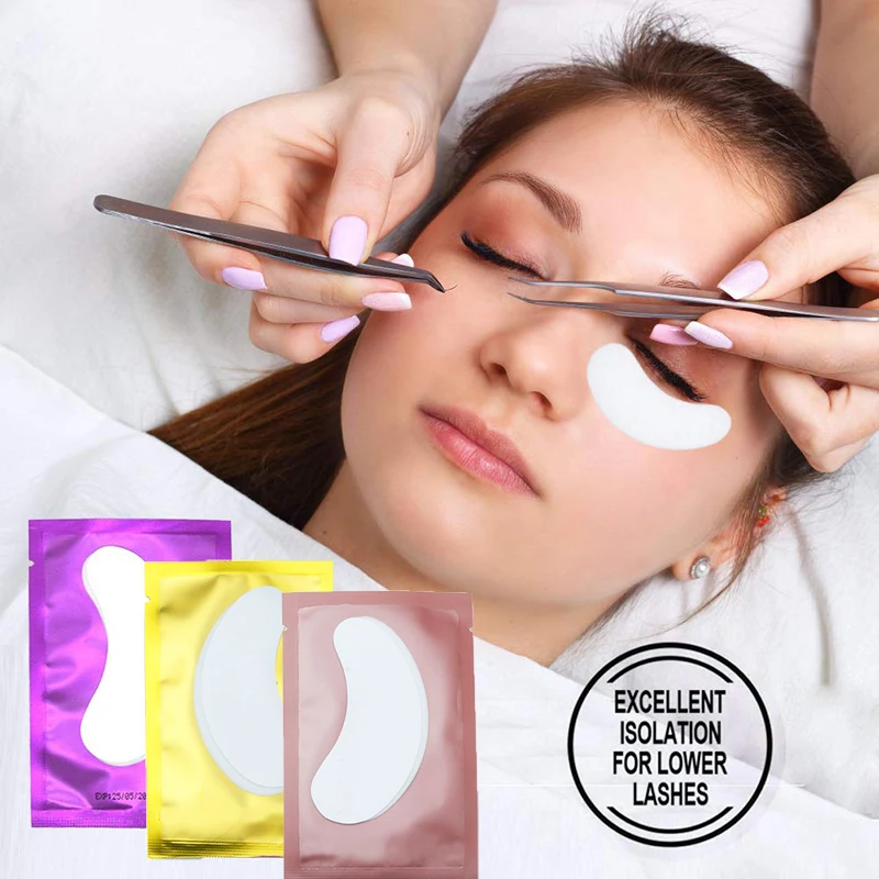 Patchs oculaires en Hydrogel pour Extension de cils, 400 pièces, vente en gros, autocollants de beauté